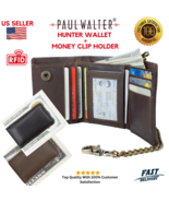 Hunter Leather Mens Biker Chain Wallet with RFID Blocking & Free 2 Money Clip - $35.99