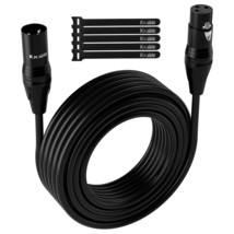 Long XLR Microphone Cable 100 Feet, DMX Stage Lighting Patch Cable, 3 pin - £33.66 GBP