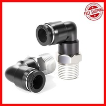 Versatile Male Elbow Push to Connect Fittings, 5/32&quot; OD x 1/8&quot; NPT, 10 Pack - $403.63 MXN