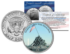 Marine Corps War Memorial * Washington D.C. * Jfk Half Dollar U.S. Coin Iwo Jima - £7.56 GBP