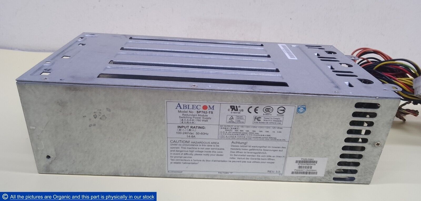 Ablecom SP762-TS Rev 3.0 Redundant Power Supply Chassis PWS-0050 760W +3... - $299.00
