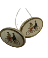 Vintage Gold Tone Bicycle Built For Two Pair of Cuff Links - $16.41