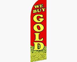 K&#39;s Novelties We Buy Gold Red/Yellow Swooper Super Feather Advertising Flag - £19.89 GBP