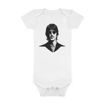 Organic Baby Bodysuit - Onesie® Black and White Ringo Starr Portrait - S... - $24.72