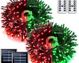 Red And Green Solar Christmas Lights Outdoor Waterproof, 2 Pack 100 Led ... - $43.69