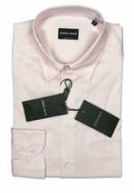 NEW $495 Giorgio Armani Black Label Dress Shirt!  e 38 US 15  Light Pink - $224.99