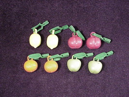 Set of 8 Fruit Design Picnic Tablecloth Hold Down Weights, Leaf Design Clips - £4.85 GBP