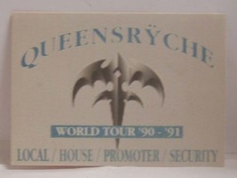 QUEENSRYCHE - VINTAGE ORIGINAL CONCERT TOUR CLOTH BACKSTAGE PASS - $10.00