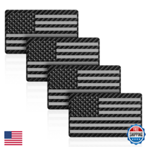 Haloblk 3K Real Carbon Fiber American Flag Decal Never Fall Off American... - $43.00