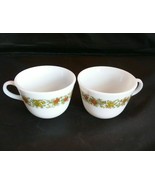 Vtg Pyrex SPICE OF LIFE Tea Coffee Cups White Milk Glass With Vegetables... - £17.12 GBP