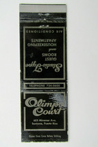 Olimpo Court - Santurce, Puerto Rico Hotel 20 Strike Matchbook Cover Matchcover - £1.56 GBP