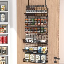 6-Tier Spice Rack Organizer With Door Hook, Wall Mounted &amp; Over The Door... - $52.24