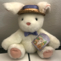 Hallmark Hopper Rabbit White Easter Bunny Rabbit 11&quot; Stuffed Plush Doll ... - £7.45 GBP