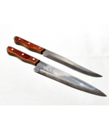 Vintage MAXAM STEEL Carving &amp; Chef Knife Set - Orig. Box, Wood Handles F... - $21.77 CAD