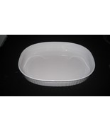 Vintage Corning Ware French White F-4-B Open Roaster 2 1/2 Quart No Lid - $34.65