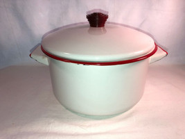 Vintage Enamel Covered Pot - £19.65 GBP
