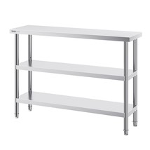 VEVOR Stainless Steel Food Prep Table, 14 x 48 x 34 Inch Commercial Kitc... - $162.85