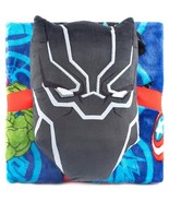 Marvel Avengers Black Panther Superhero 2-Piece Fleece Pillow, Blanket Set - $637.91 MXN