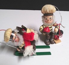 Kurt Adler Hershey’s Elves Elf Skiing Christmas Holiday Ornaments (Qty 2) 1995 - £11.78 GBP