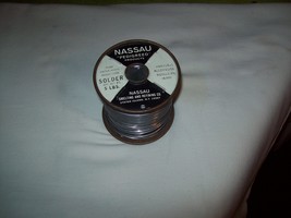 Vintage 45/55 NASSAU PURE WATER WHITE ROSIN CORE SOLDER RM531801 SPOOL 4... - $296.99