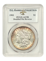 1901 $1 PCGS AU58 (Doubled Die Reverse) ex: D.L. Hansen - £12,017.72 GBP