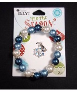 Cousin DIY Christmas bracelet with blue snowflake clip on charm NEW - £5.89 GBP