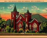 First Methodist Church Parsonage Wilkesboro North Carolina NC Linen Post... - $3.91