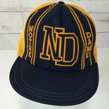 Vintage Snapback Notre Dame Fightin&#39; Irish Mesh Trucker Hat Cap - £10.16 GBP