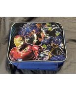 Marvel Avengers Insulated Lunch Box Iron Man Cap Thor Hulk Rocket Blue - $7.80