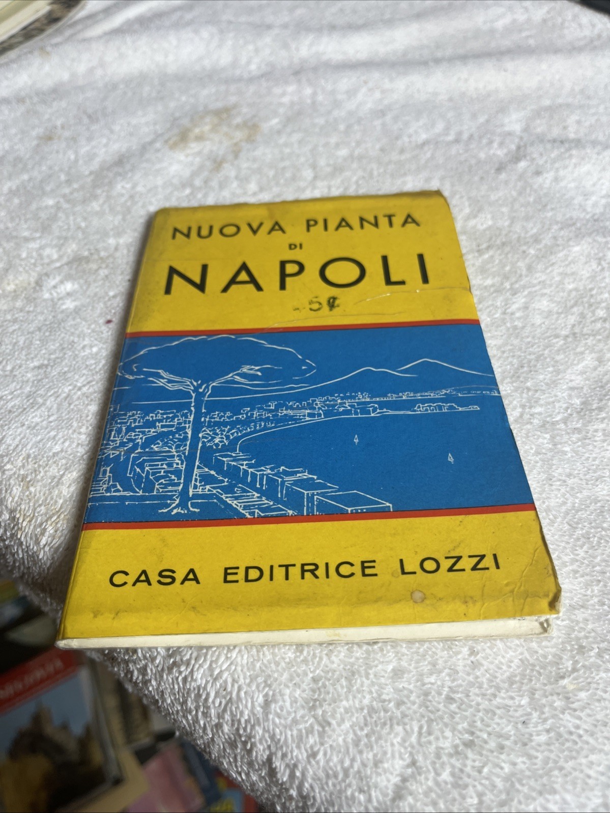 VINTAGE NAPOLI FOLD OUT MAP:  NUOVA PIANTA DI NAPOLI, CASA EDITRICE LOZZI - $12.00