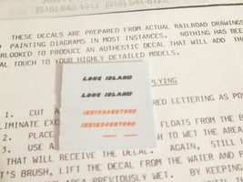 New N SCALE- Long Island Rr Decal SET- Speed Letters For ALCOS- L-34- NEW- H29 - £2.00 GBP