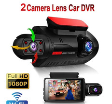 2 Lens Wi-Fi Car DVR HD 1080 P  Dual Camera Auto Wide Angle Night Vision  - £39.22 GBP