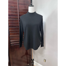 Madewell Womens Blouse Black Long Sleeve Pullover Mock Neck Minimalist XS New - £18.95 GBP