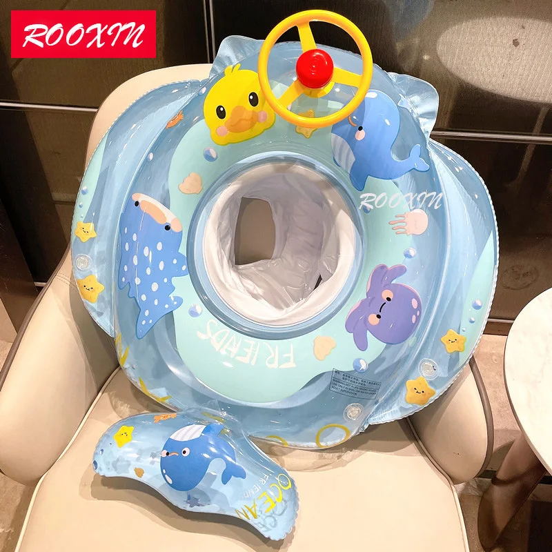 ROOXIN Baby Swim Ring Tube Inflatable Toy Swimming Ring Seat For Kid Swimming - £18.89 GBP