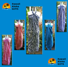 New Hawaii Sarong Pareo White Leaves Hawaiian Luau Cruise Wrap Dress 100% Rayon - £11.16 GBP