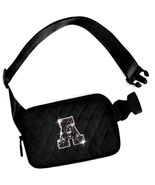 Uygafly Crossbody Belt Bag Fanny Pack Purse Girls Black - Letter J - $91.06 MXN