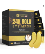 Under Eye Patches(30 Pairs), 24K Gold Under Eye Mask for Puffy Eyes, Dar... - £19.89 GBP