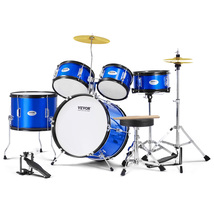 VEVOR Kids Drum Set, 5-Piece, 16 in, Starter Drum Kit for Child Kids, Blue - $159.99