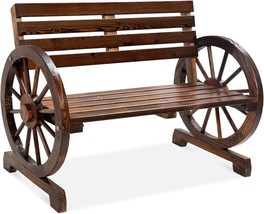 A Rustic Country Design With A Slatted Seat And Backrest, This 2-Person Wooden - $124.43