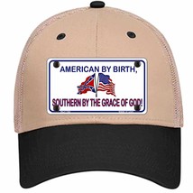 American By Birth Southern By Grace Novelty Khaki Mesh License Plate Hat - £22.80 GBP