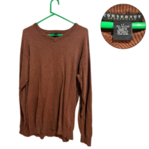 Consensus Sportswear Brown V-Neck Sweater Men’s LT Cotton Wool Blend - €18,70 EUR