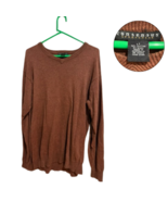 Consensus Sportswear Brown V-Neck Sweater Men’s LT Cotton Wool Blend - €18,70 EUR