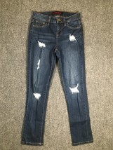 Dollhouse Denim Skinny Jeans Size 5 Womens Mid Rise Pants Stretch Fringe... - £14.73 GBP