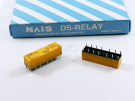 2PCS DS4E-S-DC5V NAIS PCB Relay 4PDT 2A 5VDC Coil DIP Miniature Amber Se... - $7.00