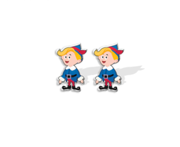 Rudolph the Red Nosed Reindeer Character Post Earrings - Hermey the Misfit Elf - £10.35 GBP