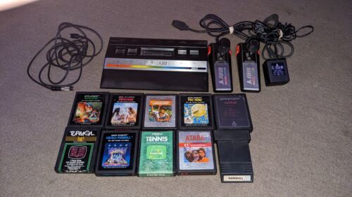 Primary image for Atari 2600 Jr   Rainbow w/  joysticks adapters, 10 GAMES ALL TESTED To Work 