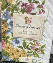benson Mills Floral Easter Bunny Butterfly Print Spring Tablecloth 60”x104” New - £32.06 GBP