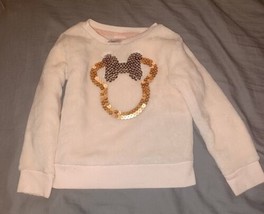 Jumping Beans Disney Minnie Mouse Pink Pullover Sweatshirt Size 2T Sequins Plush - $12.99