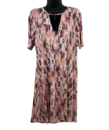 Christopher &amp; Banks Women&#39;s Size M Abstract Dress Multicolor Short Sleev... - $45.46 CAD