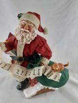 Possible Dreams Santa On The Rooftop with His List and Kitty cat 1994 - £35.46 GBP